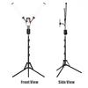 3000K/4000K/6000K Bi-color Dimmable Timer 1.6M/63in Metal Light Stand Photography Fill Light Flexible 2-Arms LED Video Light