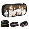 K-On! Anime Pencil Cases Classic Cute Girl Yui Mio Azusa Pen Holder Bag Girls Boys Large Storage Office Gifts Pencilcases