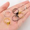 10pcs DIY Ring Blank Base Setting Iron Metal Adjustable Fit 8mm 10mm Glass Cabochons Rings Handmade Jewelry Making Accessories