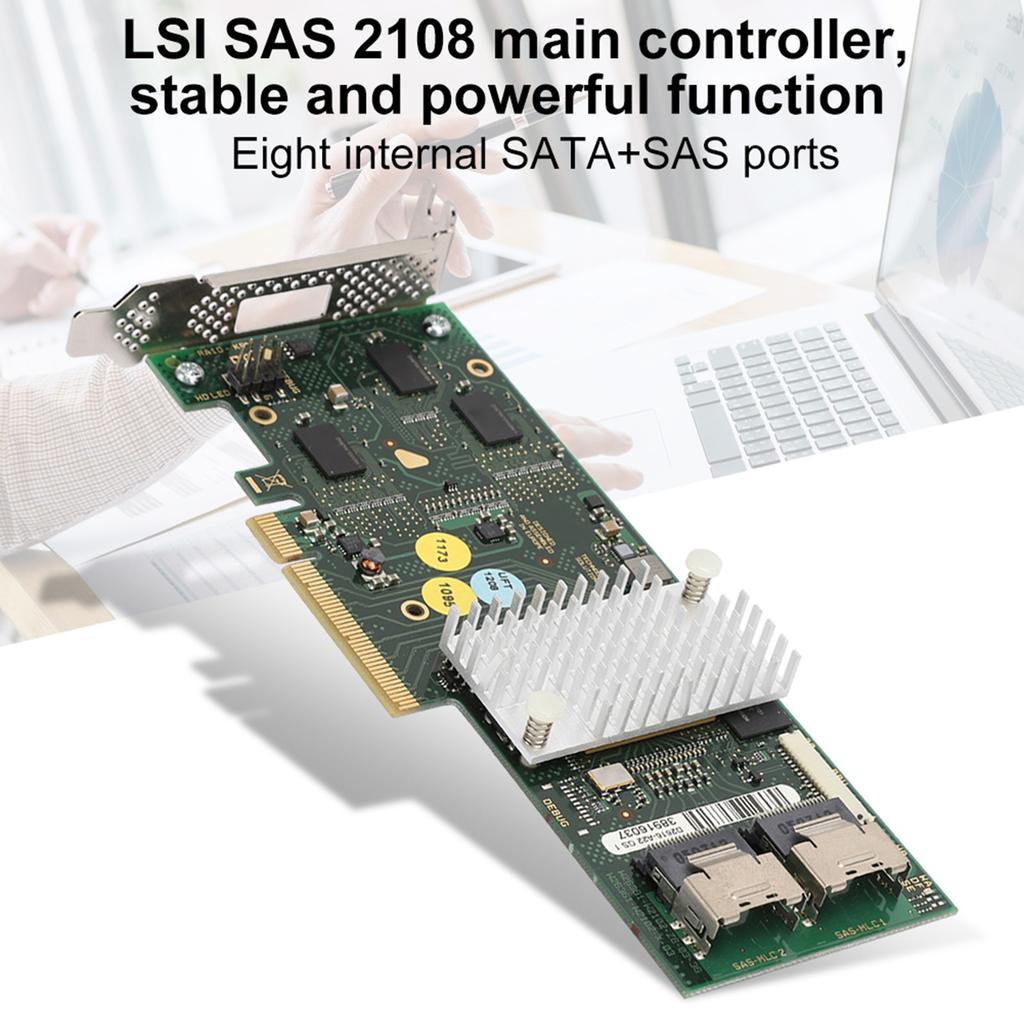 D2616 SAS2108 SATA SAS Raid 6Gbs 512M Cache Array Controller Card Low Baffle