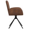 Swivel Chair Dining Room 2 Pcs Artificial Suede Brown 54 X 55 X 86 Cm