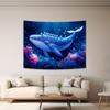 Huge Whale Swam Slowly Digital Printing Polyester Wall Hanging Tapestry Decorative Living Room Bedrooms Office Background Gift