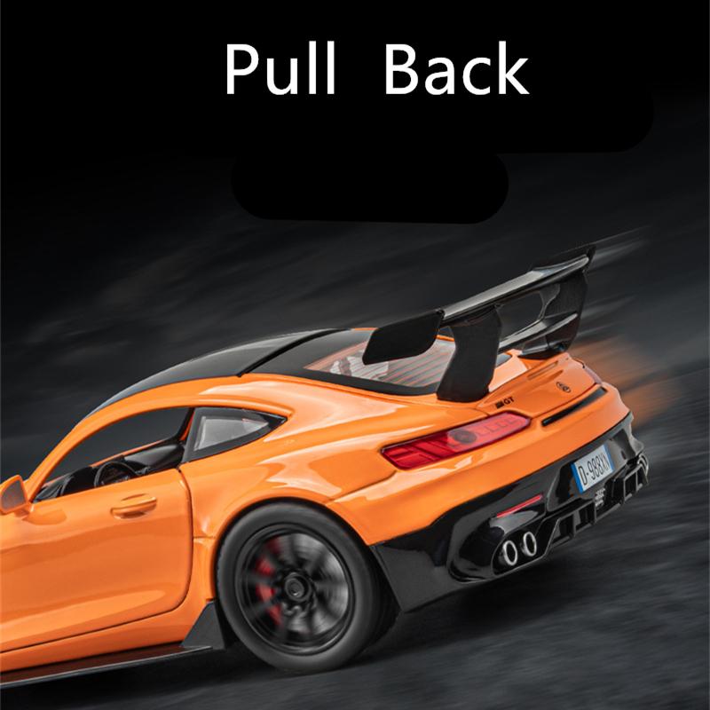 1/24 Benzs-GT GTR Alloy Racing Car Model Diecasts Metal Toy Modified Sports Car Model Simulation Sound and Light Childrens Gifts