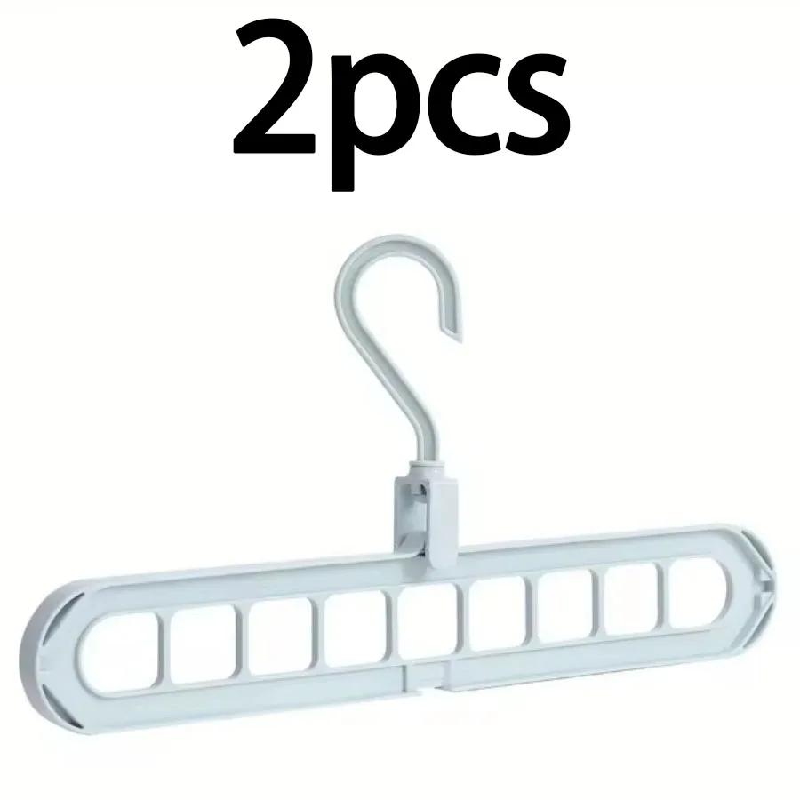 2/5pcs Magic Multi-port Support Hangers for Clothes Drying Rack Multifunction Plastic Clothes Rack Drying Hanger Storage Hangers