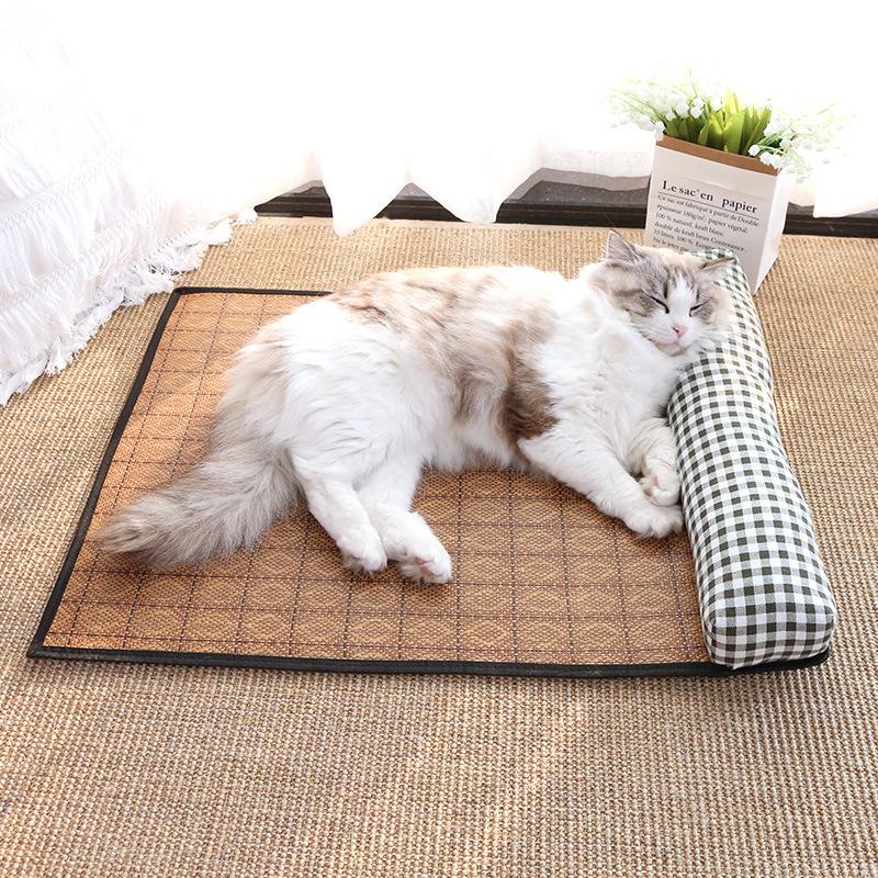 Summer Pet Mat Cat Cooling Ice Silk Mat Dog Mat Cold Feeling Pet Mat Pillow Mat Cat Ice Mat