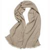 Women's 100% Pure Cashmere Houndstooth Scarf: Versatile, Warm, and Stylish Neck Gaiter