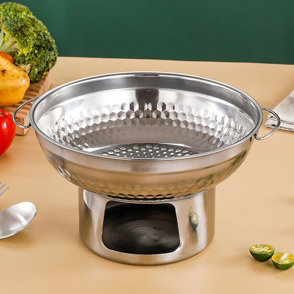 Thickened Thai Hot Pot Fast Heating Dessert Holder Portable Stainless Steel Hot Pot Outdoor