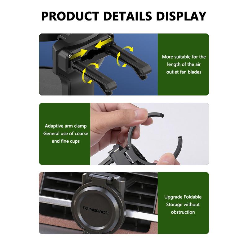 Car Air Outlet Folding Drink Coffee Cup Storage Holder Accessories For Jeep JKU TJ YJ CJ Wrangler Rubicon Grand Cherokee AMZ1