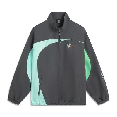 Li Ning Basketball Series Bad Five Letter Splicing Zipper Stand Collar Versatile Casual Windbreaker Men Outerwear AFDVE55-1