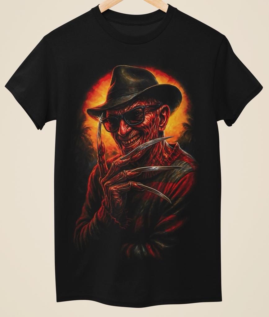Evil Horror Freddy Kruger Halloween Printed Unisex Black TShirt (H0011)