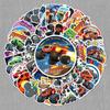 50-Piece Cyclone War Chariot Graffiti Sticker Set - Waterproof Cartoon Animation Stickers for DIY Skateboards & Luggage