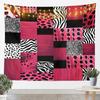Rosy Leopard Tapestry Black White Zebra Wall Art Animal Print Wall Hanging Blanket For Living Room Bedroom Cheetah Home Decor