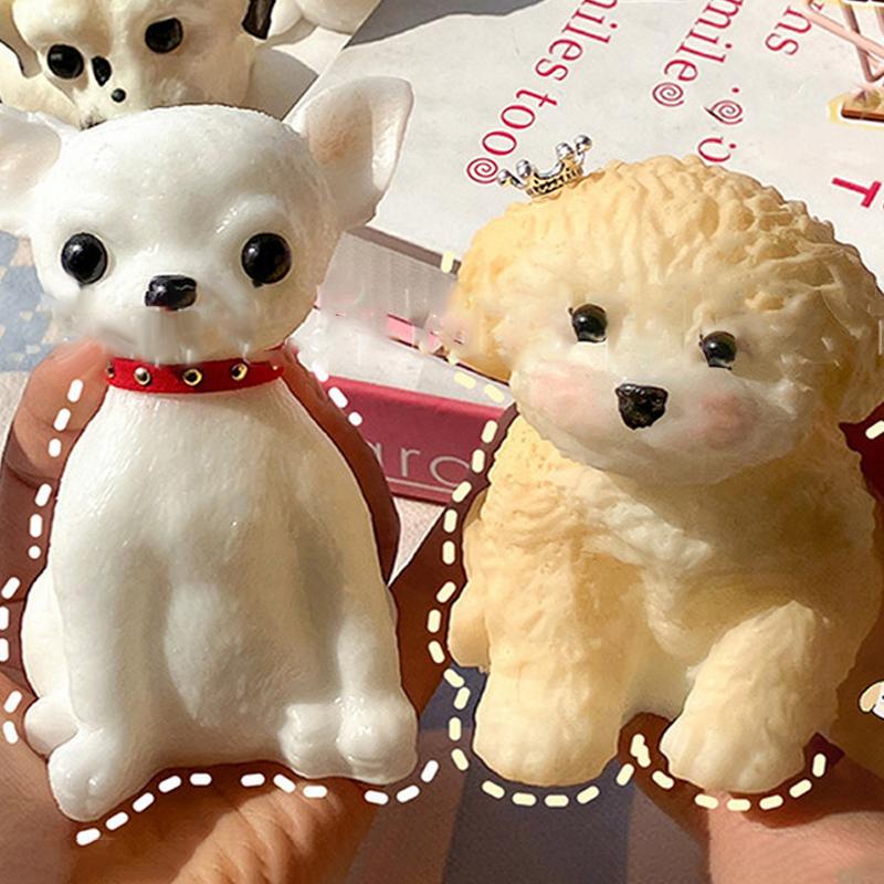 Simulation Squeeze Toys Tpr Dog Model Ornament Stereoscopic Pinch Toys Cute Stress Relieving Toy Doll Relaxing Toy Pinch Toys