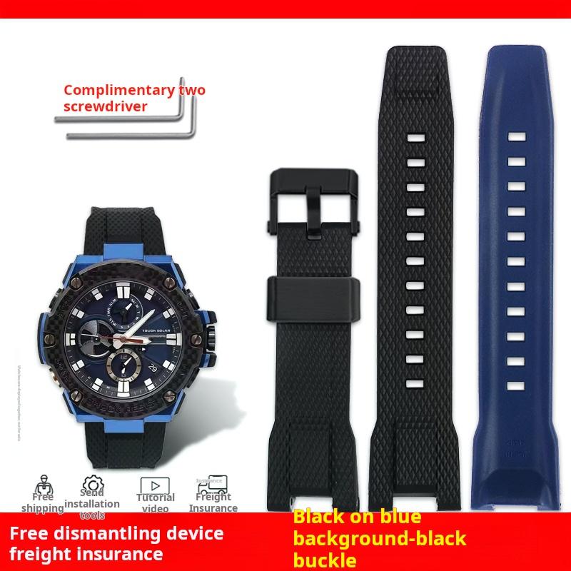 High quality Silicone Watch Strap for Casio G-Shock GST-W120L S130L S310 B100 GST-W100G Men Rubber Wristband watchband Bracelet