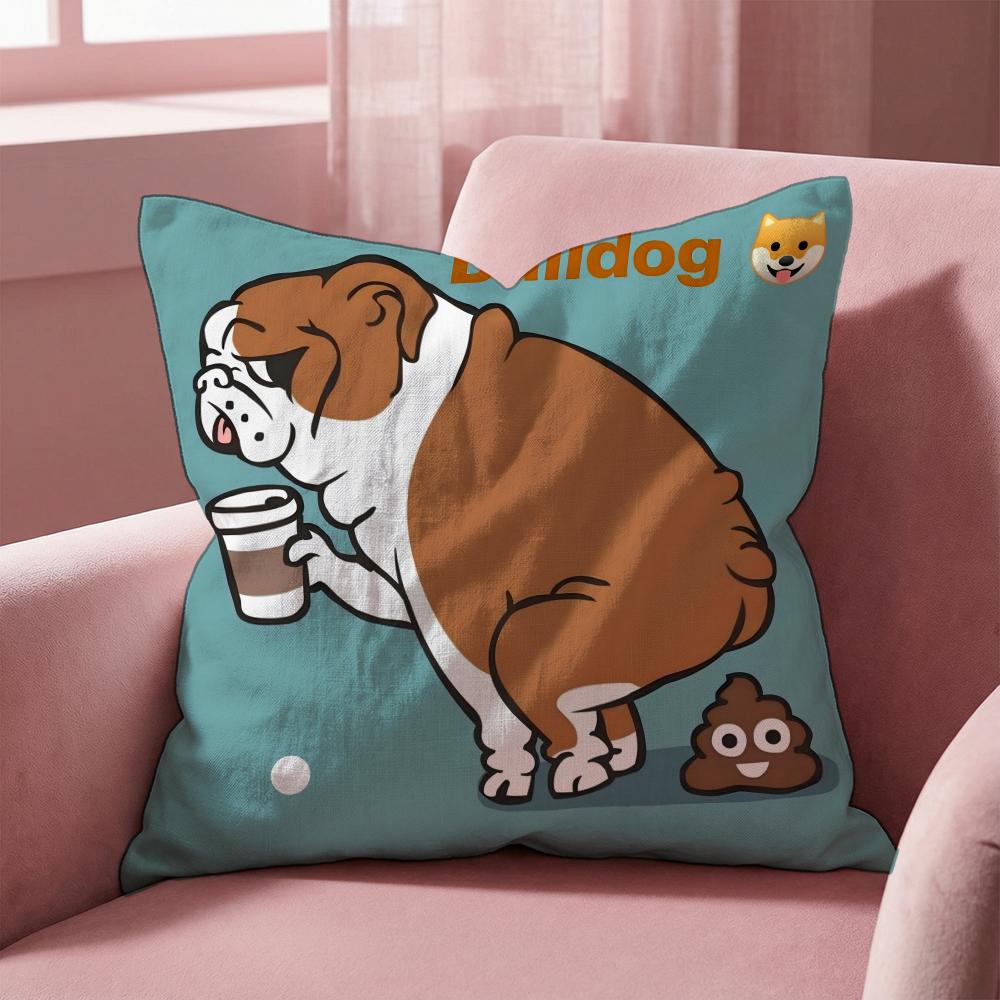 F-Französische Bulldogge PET Kissenbezug Mehrzweck-Kissenbezug für Zuhause & Auto - Wendbar, Weich & Strapazierfähig für den täglichen Gebrauch