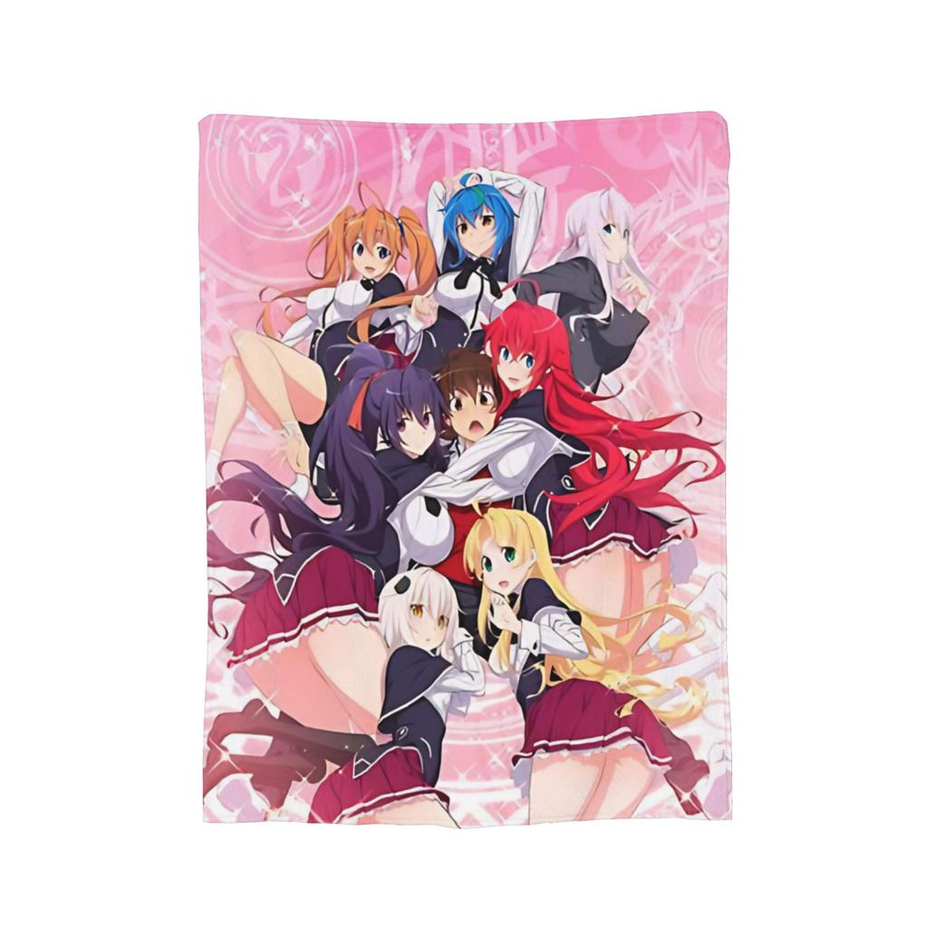 Rias Gremory Vintage High School DxD Blanket Fleece Novelty Breathable Throw Blankets for Chair Covering Sofa Winter,