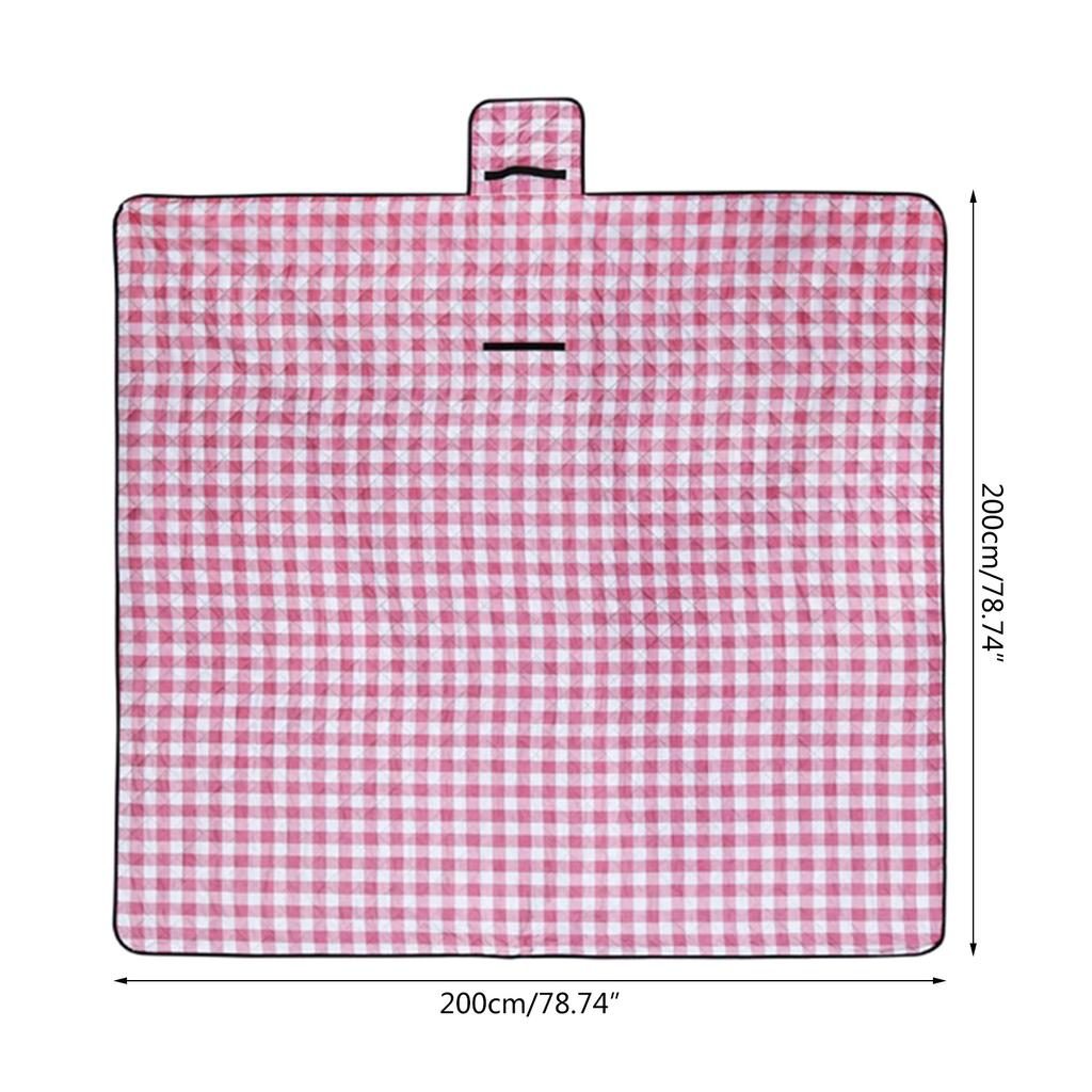 Portable Picnics Blanket Handy Mat Foldable Grid Pattern Beach Rugs Mat for Picnics Campings Travel Outdoor Concert