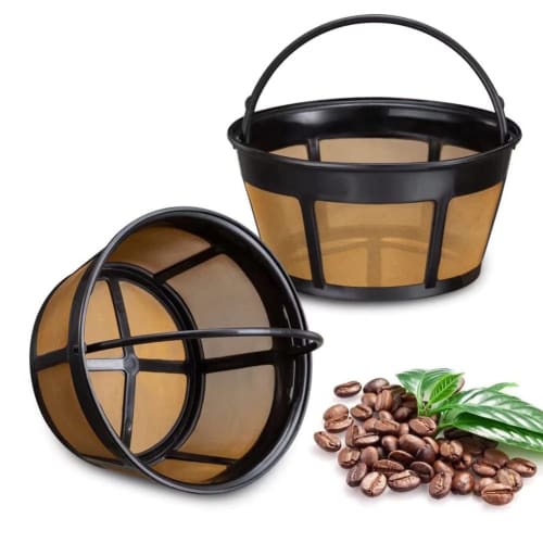 

Reusable Coffee Filter, Stainless Steel Mesh Bottom Basket Coffee Filter for 8-12 Cups, Replacement Coffee Filter