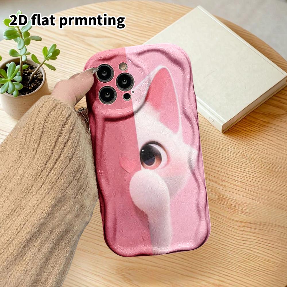 Phone Case: 2D Flat Design Suitable for iPhone 18 17 16 15 14 13 Pro, Couple Style, Soft Pink Tones, Christmas and Halloween Gift