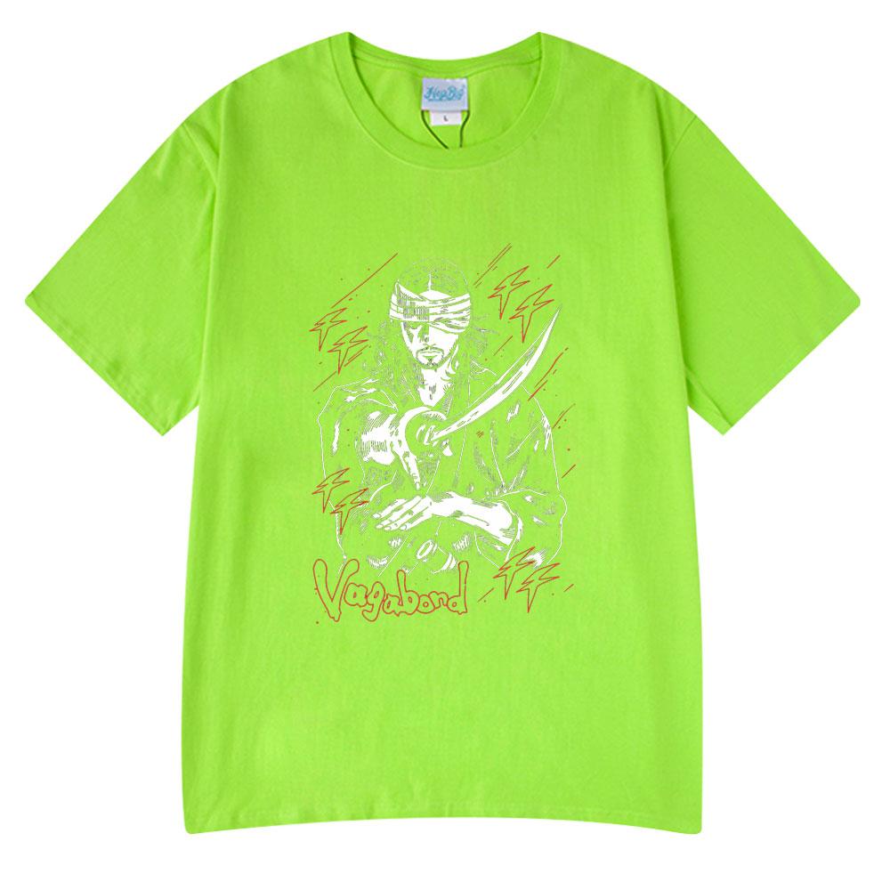 Japanese Anime Vagabond Miyamoto Musashi Funny Style Tshirts Unisex Women Clothing Fashion Short Sleeve T Shirts Summer Streetwear