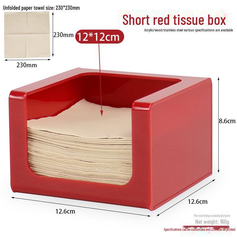 Square Tissue Box - Restaurant & Hotel Napkin Holder