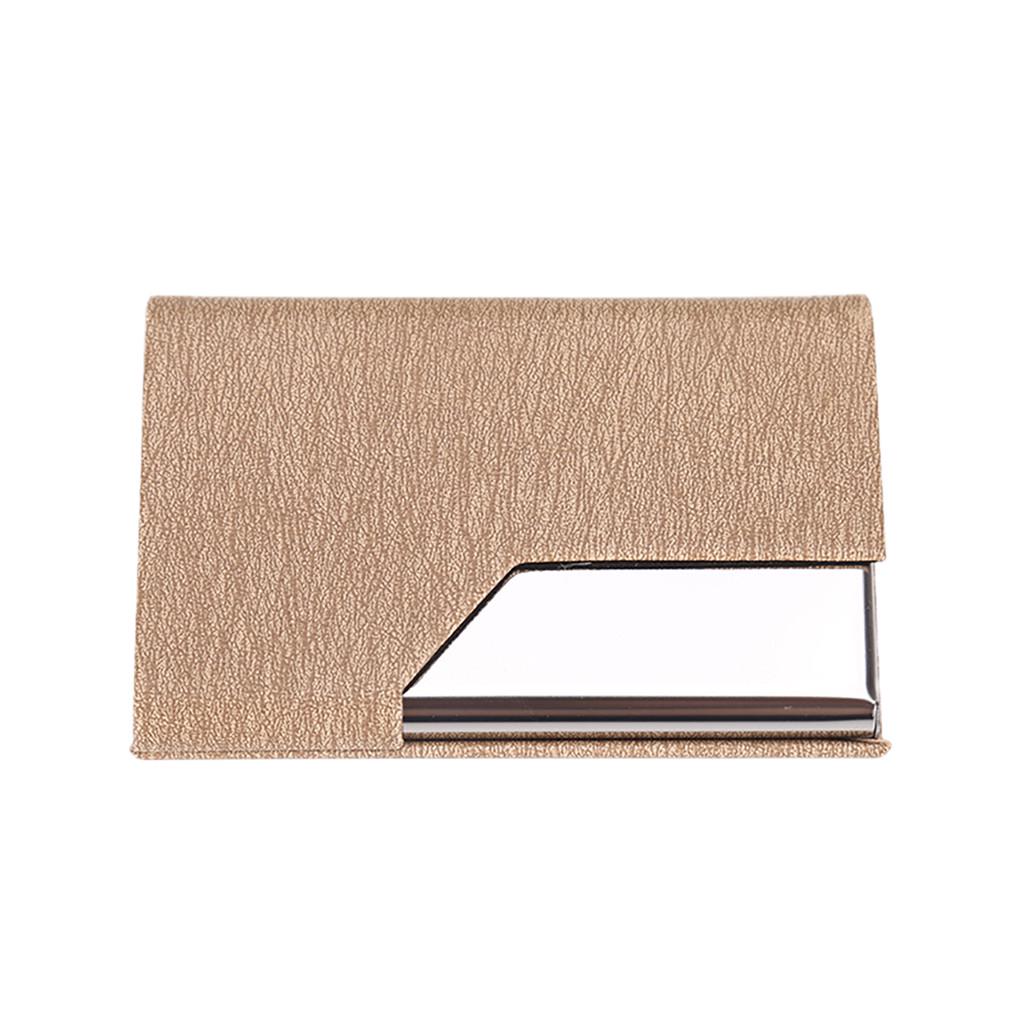 Creative Holder Metal Leather Box Cover Credit Business Multi Card Case Wallet