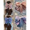 Elegant Purple Hair Bows Clip With Long Ribbon Fashion Headdress Hairpieces Barrette Hairpin For Women And Girls