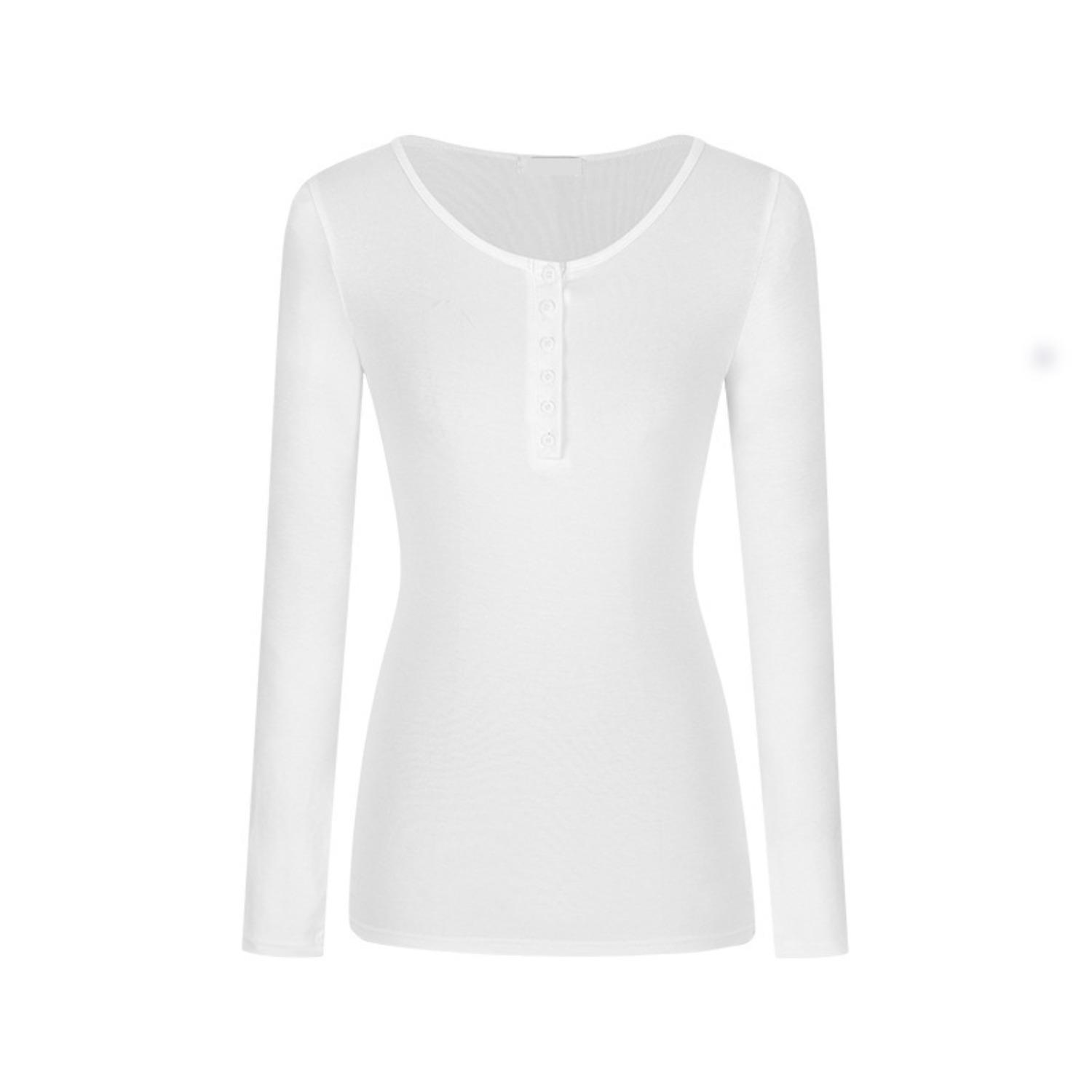 Women s Half Zip Long Sleeve T-Shirt Slim Fit Casual Fall Solid Tee Tops Blouses S