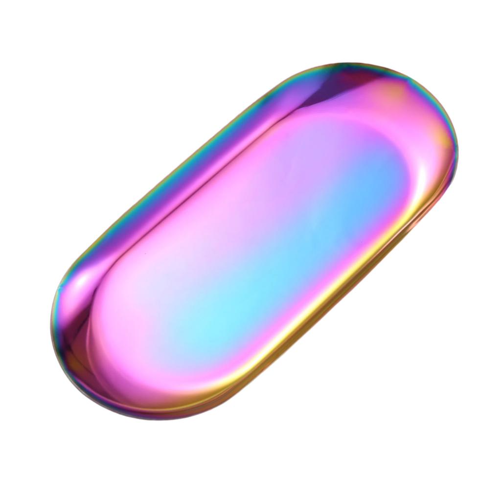 Stainless Steel Oval Trays for Jewelry Display Nail Art Tools Home Decors Storage Organizer for Necklace Ring Display