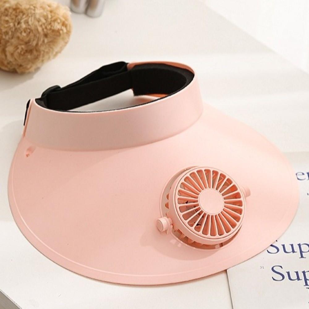 Built-in Fan Empty Top Cap Three Temp Settings Sun Hats New Cooling Fan Hat Sports Events