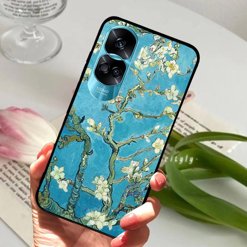 Voor Honor 90 Lite Honor90 Pro 5G Hoesje Siliconen Zacht Geschilderd Zwart Bumper Funda Coque voor HONOR 90 Pro 90Lite Beschermtas