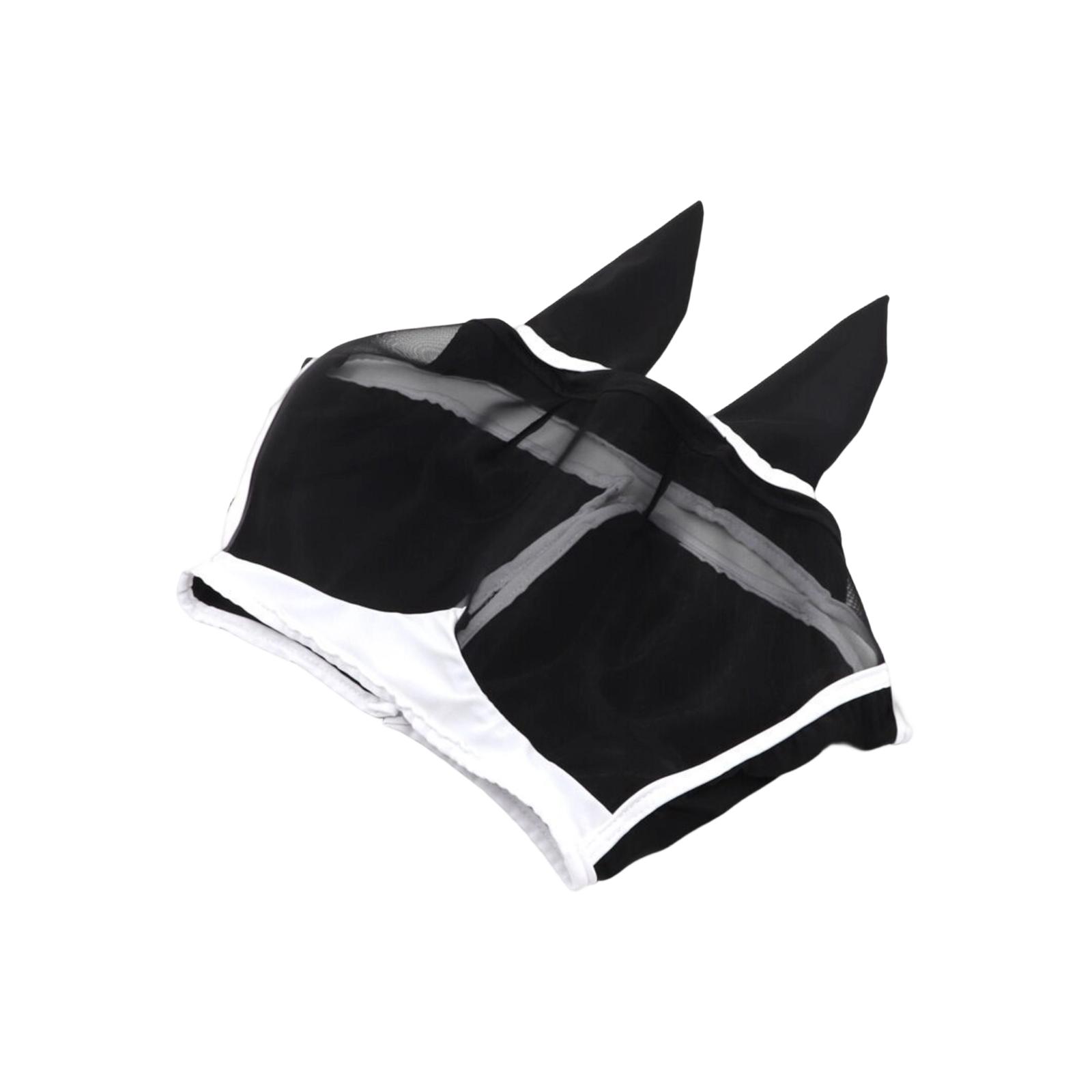 

Horse Fly Mask With Closure — Mosquito, Insect, And Fly — Horse Head Cover & Fly — Equestrian Supplies L чёрный