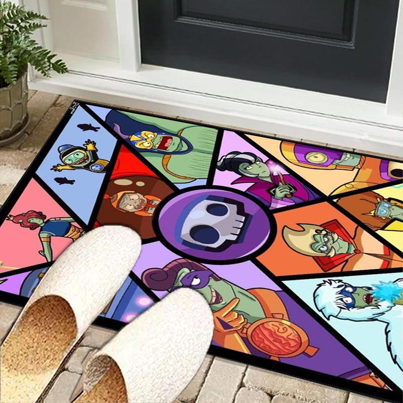 Vibrant Battle Zombies Office Rug Chair Mat, Game Carpet, Suitable for Front Door, Bedroom, Living Room, Desk, Holiday Gift
