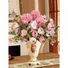 Artificial Flowers Silk Tea Roses Bouquet Chrysanthemum Plastics Plants Bridal Bouquet Valentine's Day Fake Plants Wedding Decoration DIY