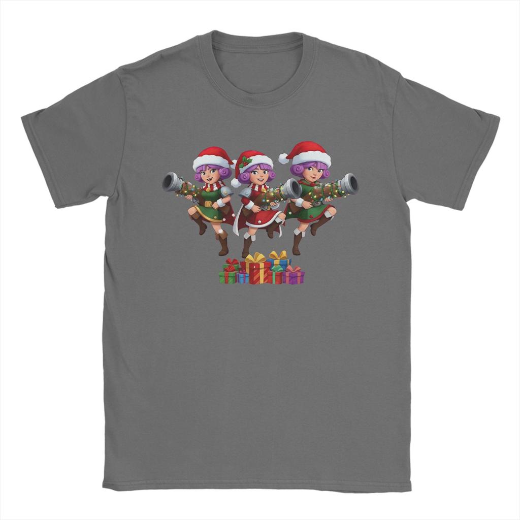 Men T-Shirts Three Musketeers Christmas Charge Vintage Cotton Tee Shirt Short Sleeve Clashes Royaleds T Shirts Fashion Soft Tops