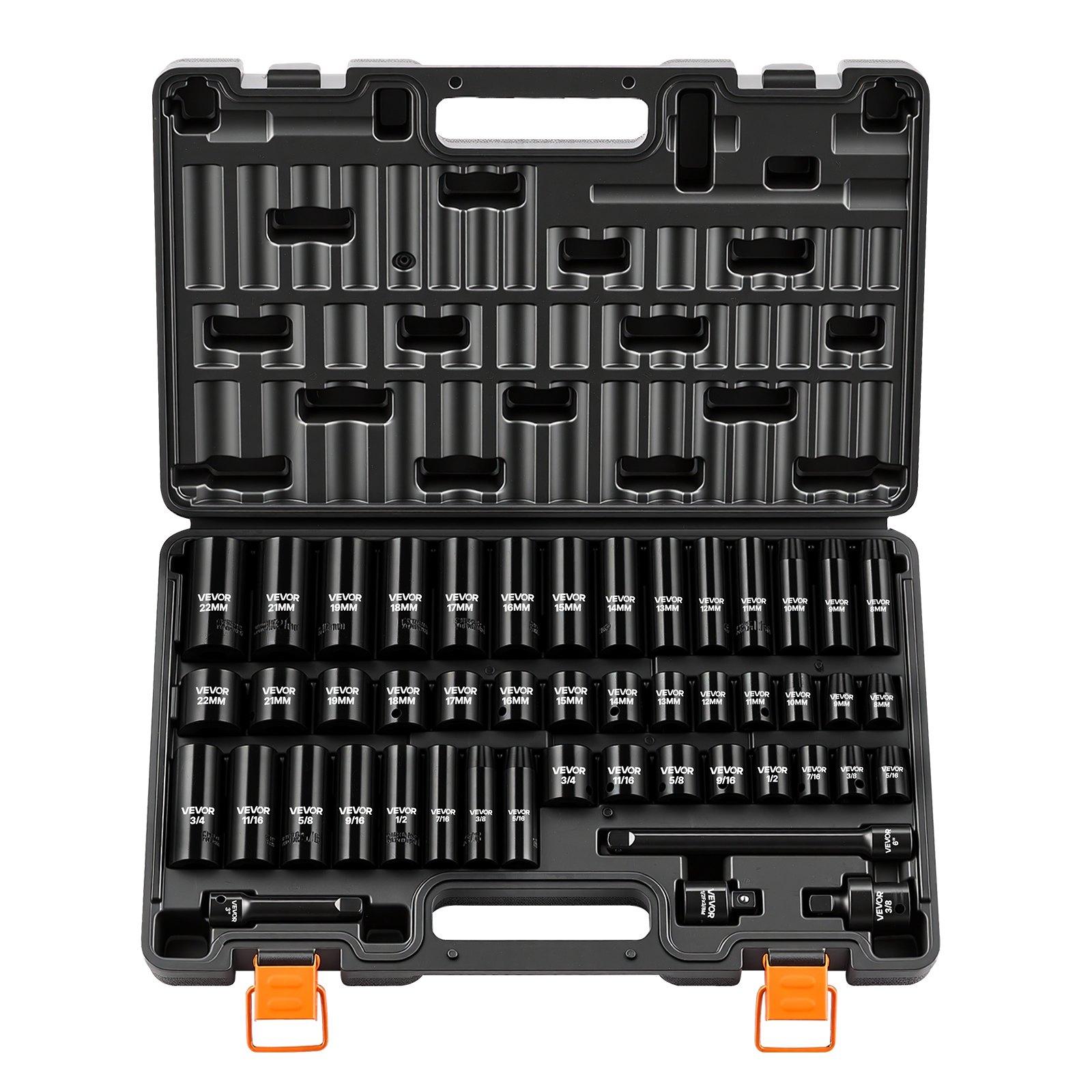 VEVOR Impact Socket Set, 3/8 Drive