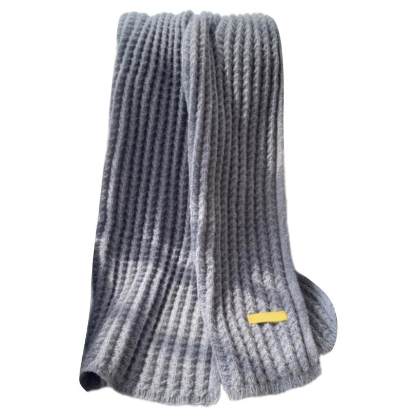Warm Knitted Yarn Scarf Fashion Thick Yarns Long Scarf Neck Gaiter Outdoor Neck Scarf Wrap Accessory for Winter Warmth