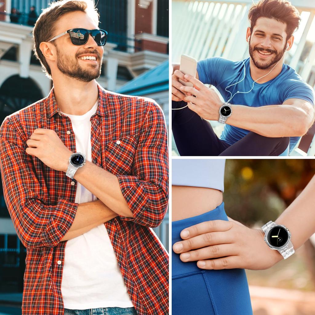 Transparent Case+strap For Google Pixel Watch 4 3 2 41mm Accessories Sport Smartwatch Soft TPU Bracelet Correa Pixel Watch Band