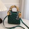New fashion heavy industry embroidered silk scarf bag portable shoulder crossbody trendy women's bag