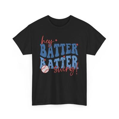 Baseball T-Shirt | Funny Baseball Fan Tee | Hey Batter Batter Swing Tee