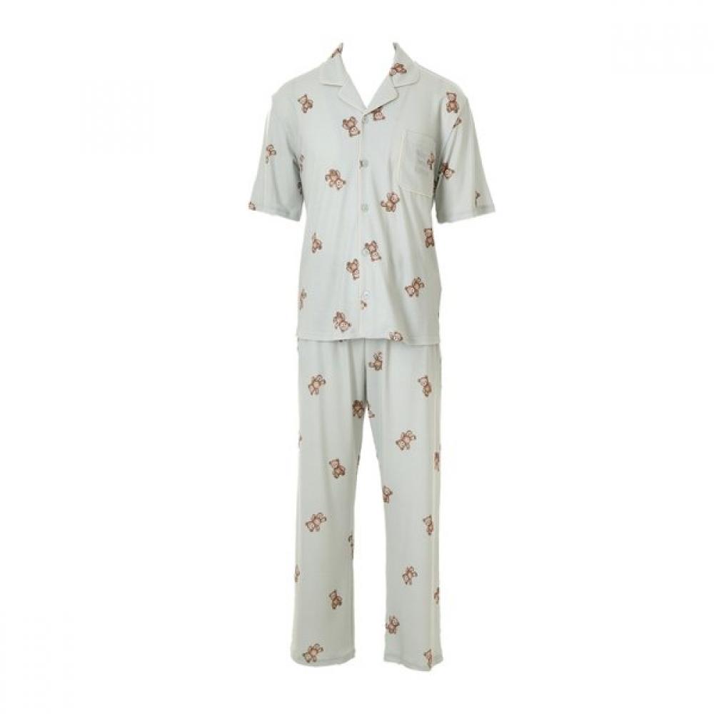 

VenuS Bear PrInt Men S Pajama Set In Poly Span material[vevS119mvepS119m] GR/110