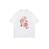 Oversized T-Shirt Black Rose Floral Print Casual Wear