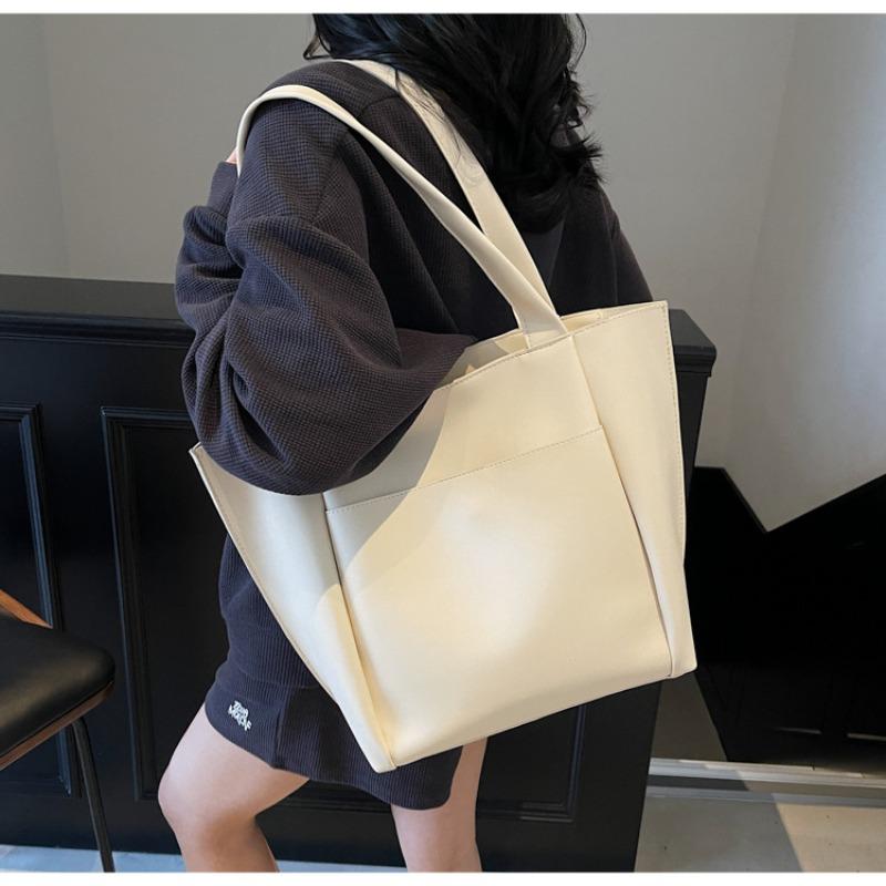 Women's Bag New Bag Women's Shoulder Bag Temperament Commuter Bag Soft Leather Fashion Versatile Portable Tote Bag