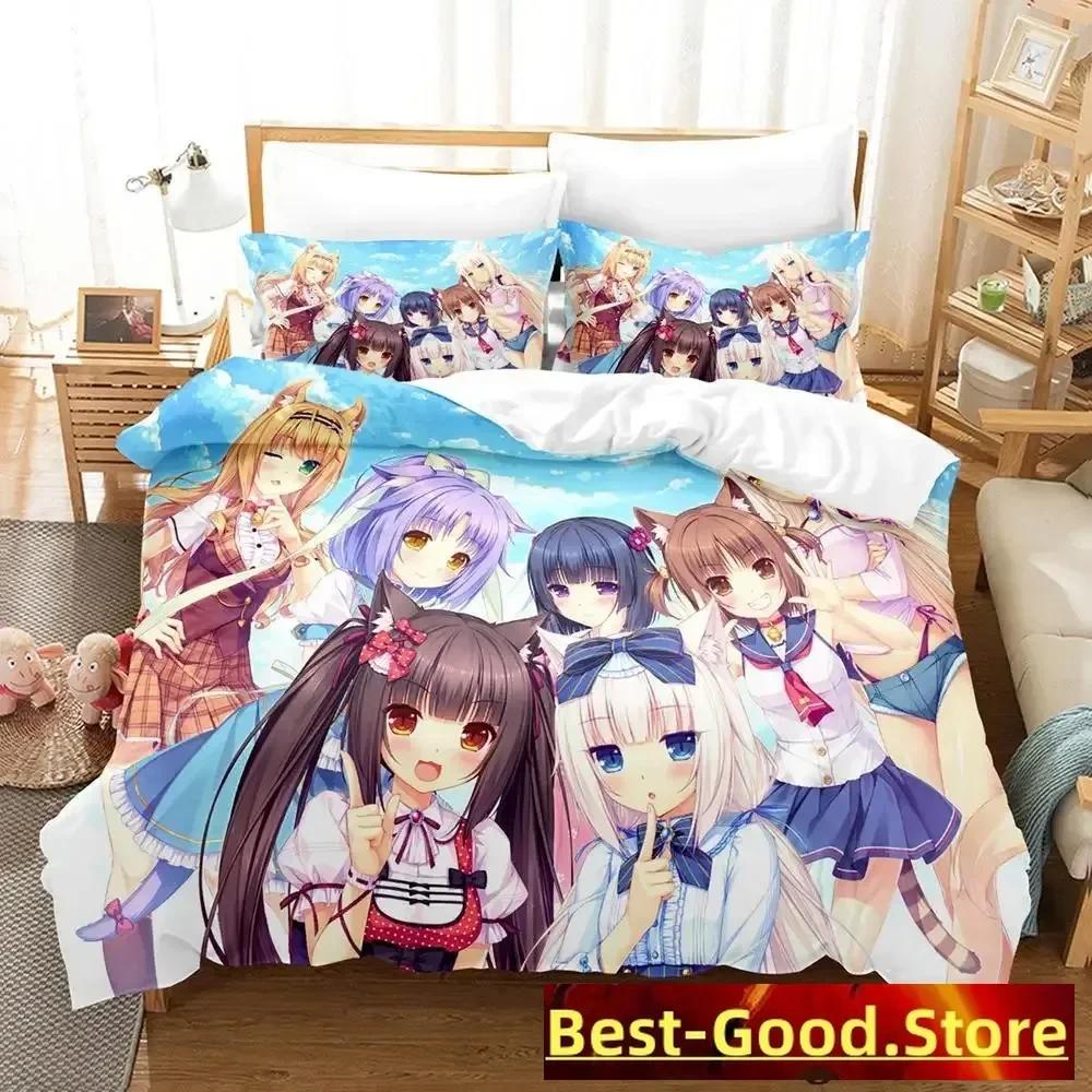

Nekopara Bedding Set Single Twin Full Queen King Size Bed Set Aldult Kid Bedroom Duvetcover Sets Anime Parure De Lit Bed 70x133cm 2pcs