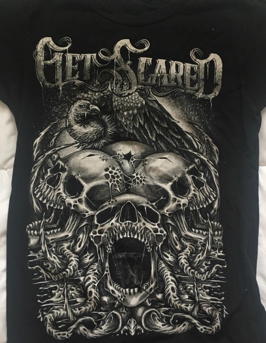 

Vintage Get Scared Band Men T-Shirt Mens Womens Tees Top Black Short Sleeve All Sizes S-4XL JJ883 2XL
