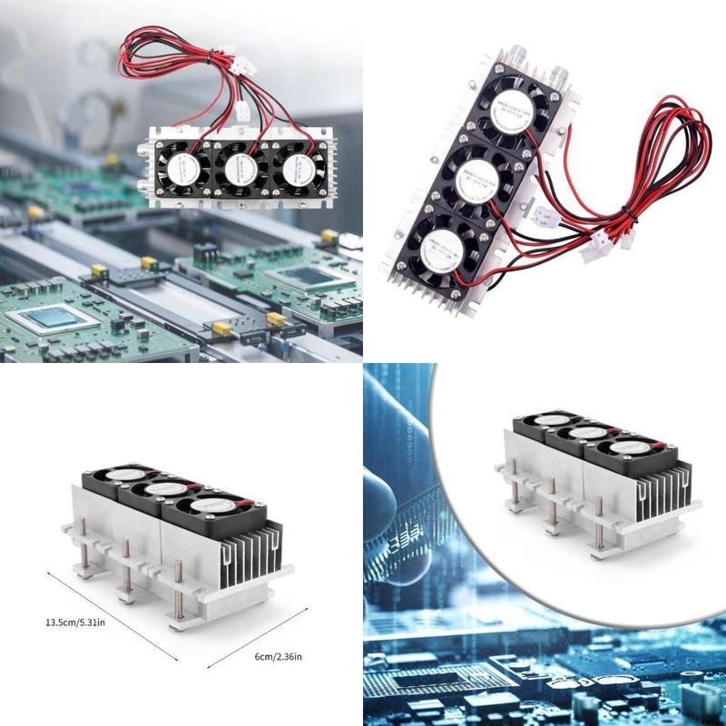 E56B 12V 18A Thermoelectric Peltier Refrigeration Cooling System with Coolers Fan