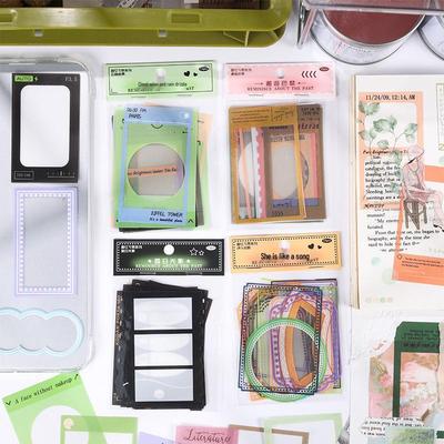 Retro Border & Style Planner Stickers: Past Memories & Present Thoughts DIY Material Pack for Children