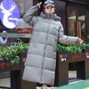 New 2025 new winter down cotton jacket women's long over the knee student couple cotton jacket cargo coat