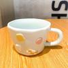 1Pcs 400ML Cute Multi-color Macaron Color Coffee Mug Ceramic Cup Cute Dopamine Three-dimensional Dots Water Cup Attachment