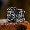 Vintage Wikinger Runen Anker Ringe für Mann Frau Edelstahl Nordische Mythologie Schmuck Ehering Lässiges Geschenk Zubehör